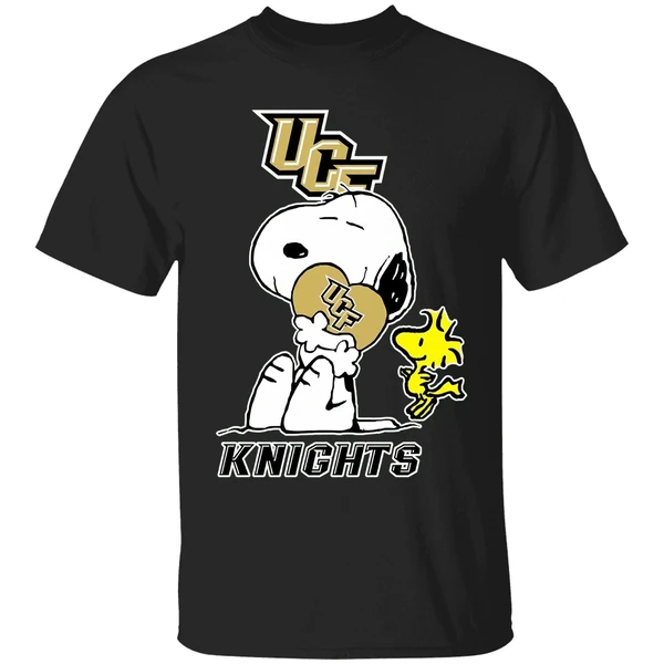 Snoopy And Woodstock Love Ucf Knights Football Shirt - Image 7