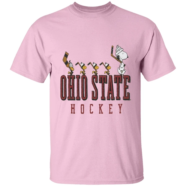 Snoopy And Woodstock Ohio State Buckeyes Hockey Shirt - Image 3