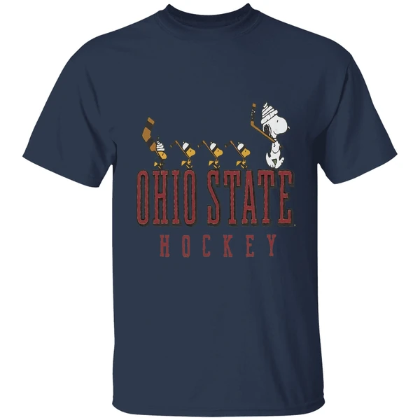 Snoopy And Woodstock Ohio State Buckeyes Hockey Shirt - Image 5