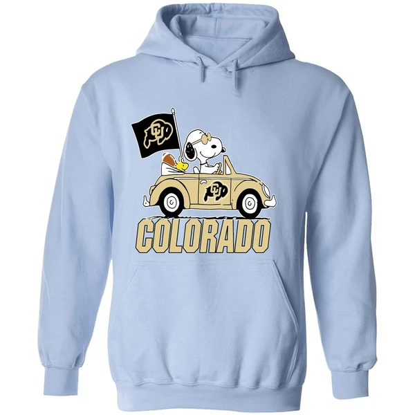 Snoopy And Woodstock Peanut Colorado Buffaloes Hoodie - Image 4