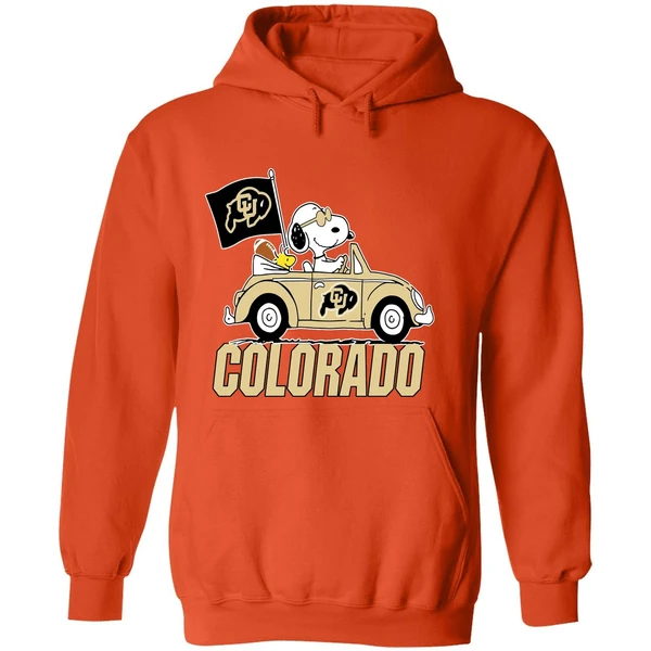 Snoopy And Woodstock Peanut Colorado Buffaloes Hoodie - Image 6