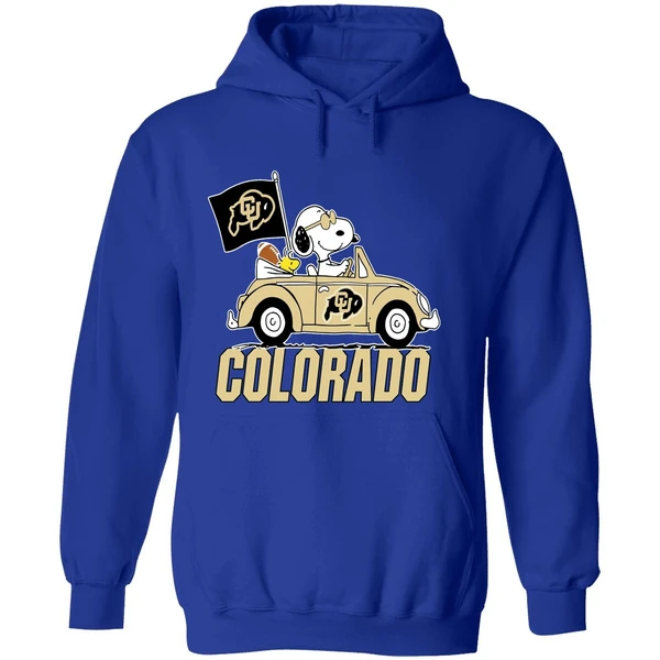 Snoopy And Woodstock Peanut Colorado Buffaloes Hoodie - Image 7