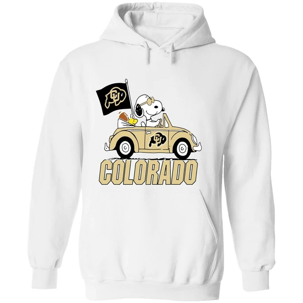 Snoopy And Woodstock Peanut Colorado Buffaloes Hoodie - Image 8