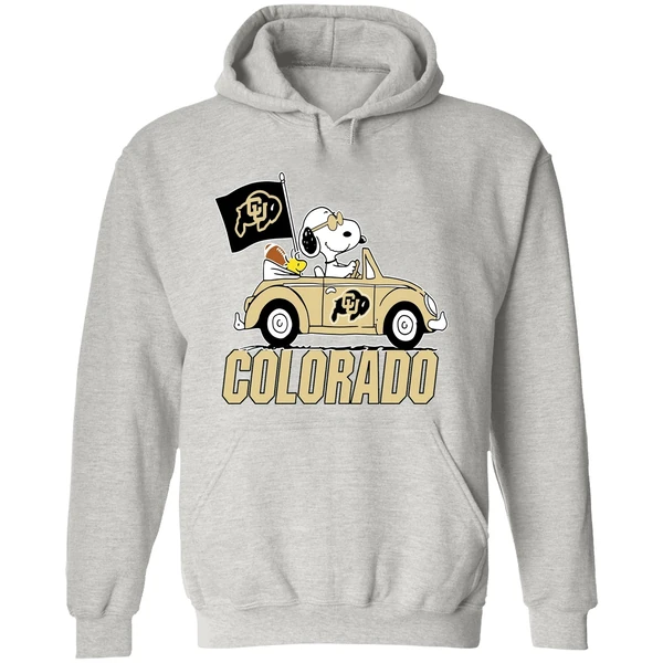 Snoopy And Woodstock Peanut Colorado Buffaloes Hoodie - Image 9