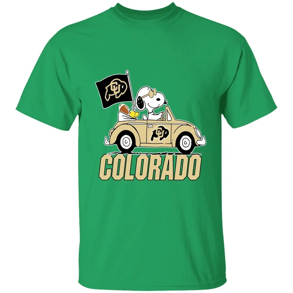 Snoopy And Woodstock Peanut Colorado Buffaloes Shirt - Image 2