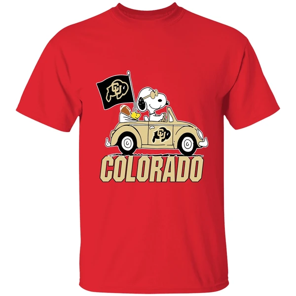 Snoopy And Woodstock Peanut Colorado Buffaloes Shirt - Image 7