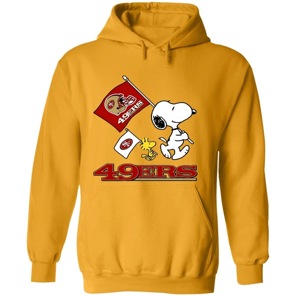 Snoopy And Woodstock San Francisco 49ers Football Hoodie