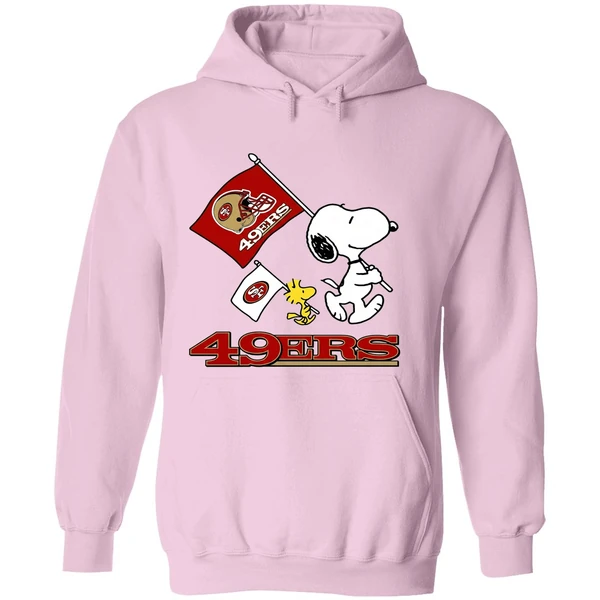 Snoopy And Woodstock San Francisco 49ers Football Hoodie - Image 5