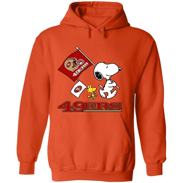 Snoopy And Woodstock San Francisco 49ers Football Hoodie - Image 6