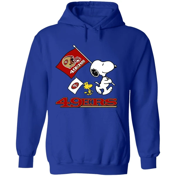 Snoopy And Woodstock San Francisco 49ers Football Hoodie - Image 7