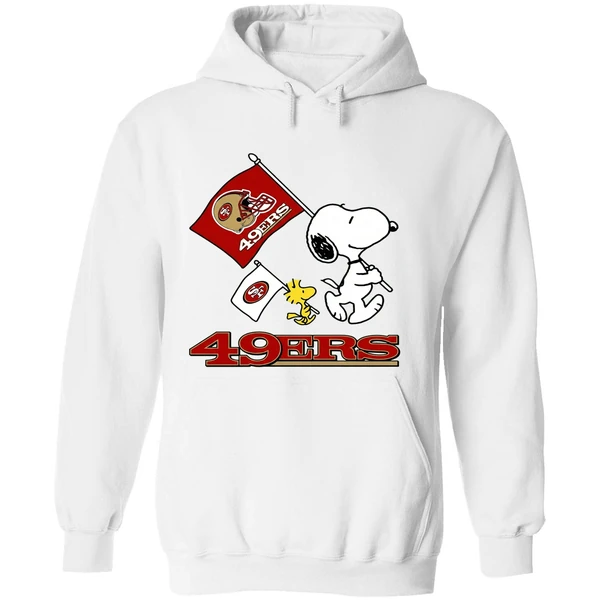 Snoopy And Woodstock San Francisco 49ers Football Hoodie - Image 8