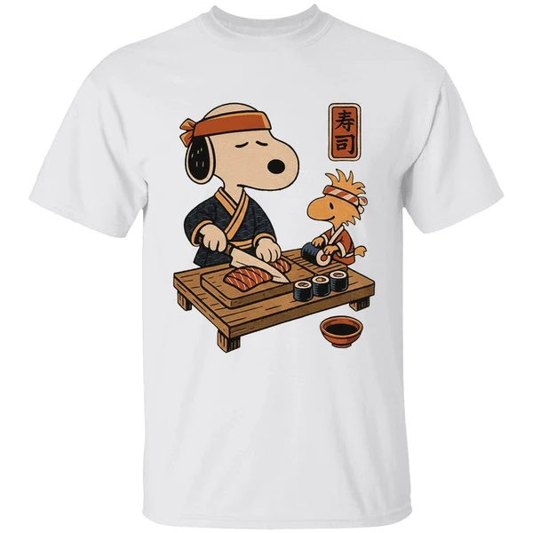 Snoopy And Woodstock Sushi Japan Food Shirt