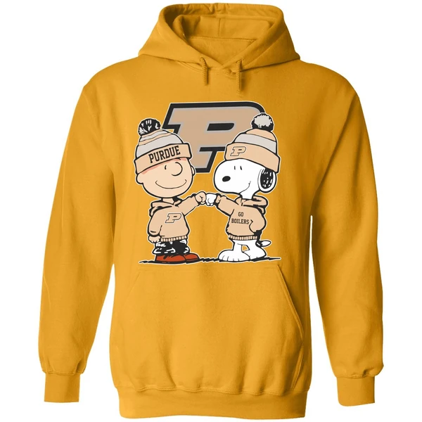 Snoopy Charlie Brown Go Boilers Purdue Boilermakers Hoodie