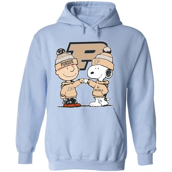 Snoopy Charlie Brown Go Boilers Purdue Boilermakers Hoodie - Image 4