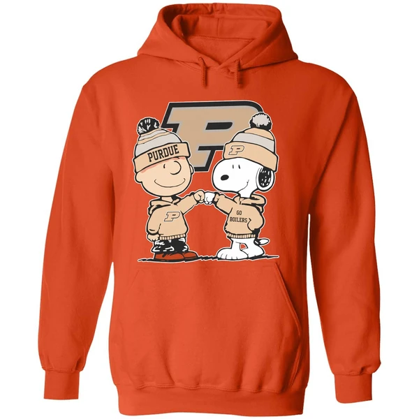 Snoopy Charlie Brown Go Boilers Purdue Boilermakers Hoodie - Image 6