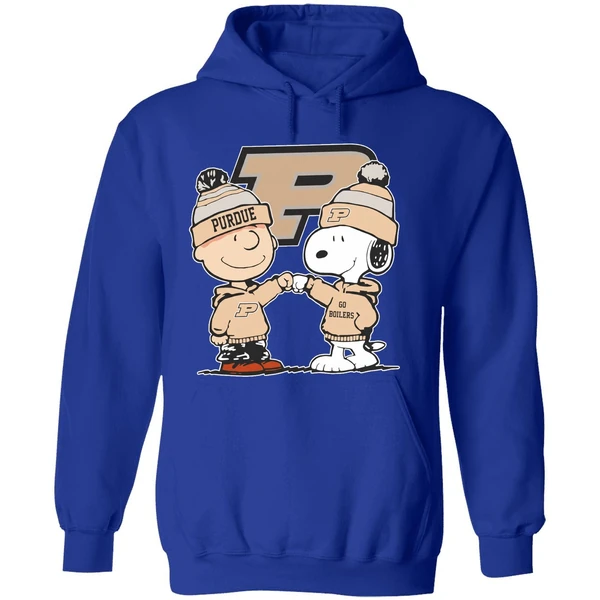 Snoopy Charlie Brown Go Boilers Purdue Boilermakers Hoodie - Image 7