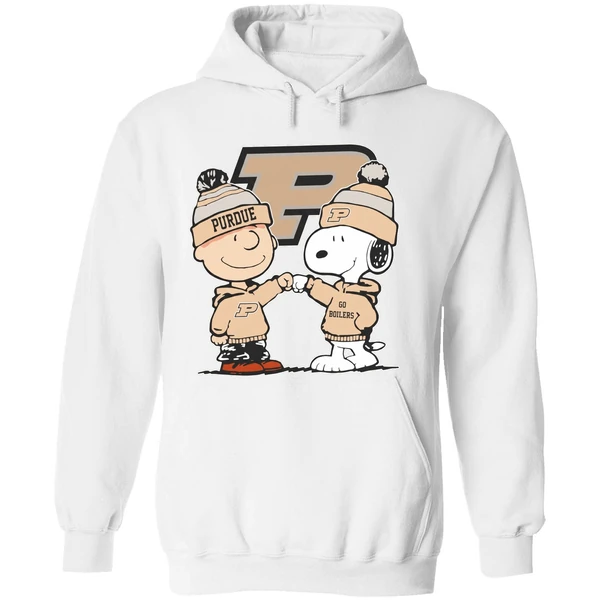 Snoopy Charlie Brown Go Boilers Purdue Boilermakers Hoodie - Image 8