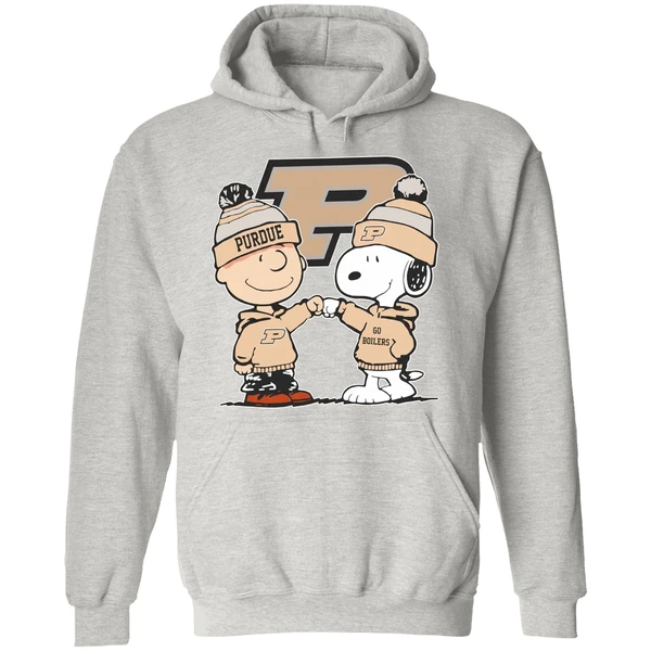 Snoopy Charlie Brown Go Boilers Purdue Boilermakers Hoodie - Image 9