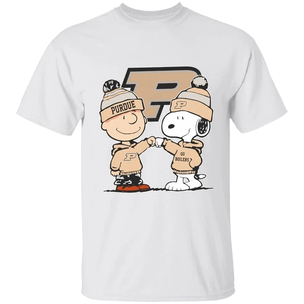 Snoopy Charlie Brown Go Boilers Purdue Boilermakers Shirt