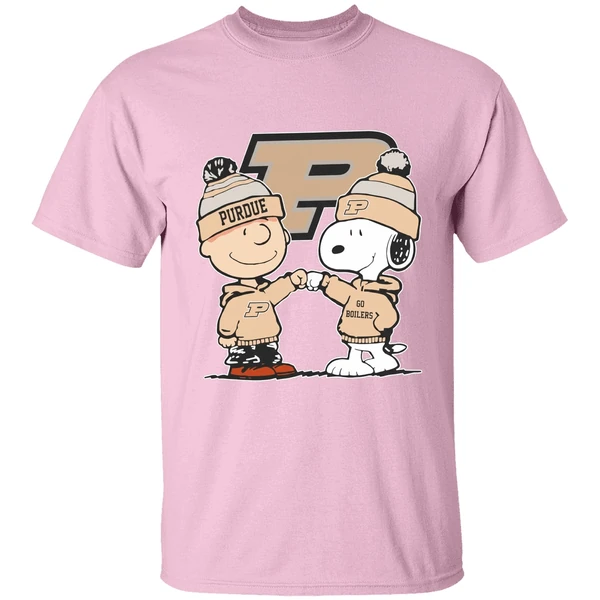 Snoopy Charlie Brown Go Boilers Purdue Boilermakers Shirt - Image 2