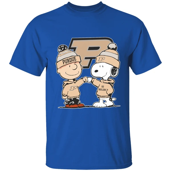 Snoopy Charlie Brown Go Boilers Purdue Boilermakers Shirt - Image 5