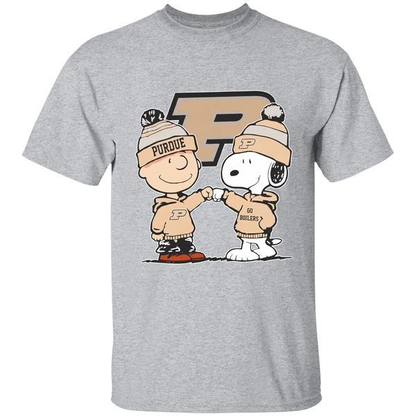 Snoopy Charlie Brown Go Boilers Purdue Boilermakers Shirt - Image 6