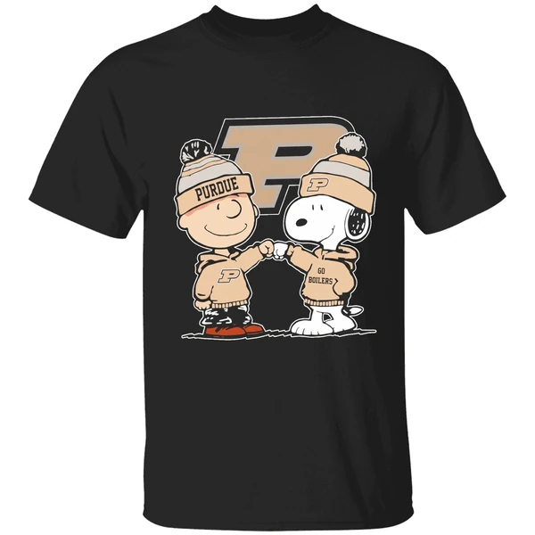 Snoopy Charlie Brown Go Boilers Purdue Boilermakers Shirt - Image 7