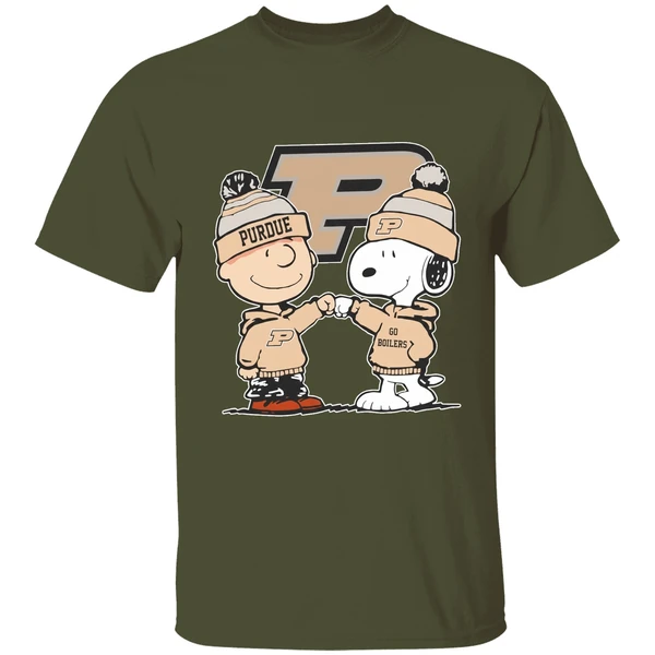 Snoopy Charlie Brown Go Boilers Purdue Boilermakers Shirt - Image 9