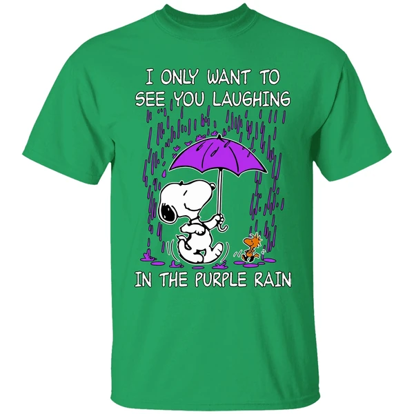 Snoopy I Only Want To See You Laughing In The Purple Rain Shirt - Image 2