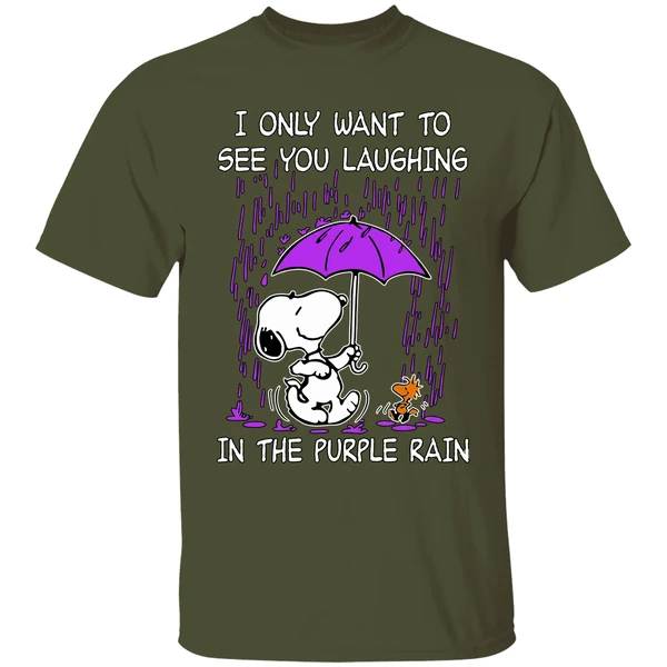 Snoopy I Only Want To See You Laughing In The Purple Rain Shirt - Image 4