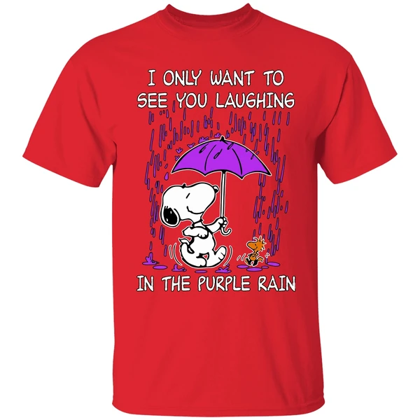 Snoopy I Only Want To See You Laughing In The Purple Rain Shirt - Image 7