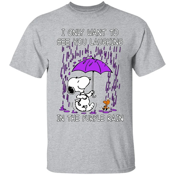 Snoopy I Only Want To See You Laughing In The Purple Rain Shirt - Image 9
