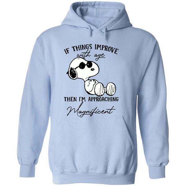 Snoopy If Things Improve With Age Then Im Approaching Hoodie - Image 4