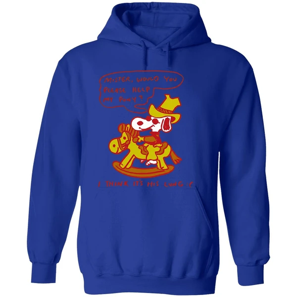 Snoopy Mister Would You Please Help My Pony I Think Its His Lung Hoodie - Image 7