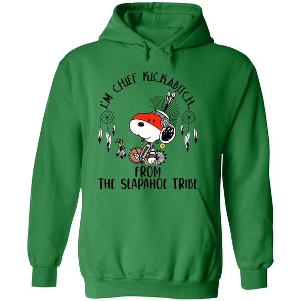 Snoopy Native Im Chief Kickabitch From The Slapahoe Tribe Hoodie - Image 2