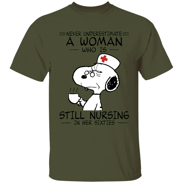 Snoopy Never Underestimate A Woman Who Is Still Nursing In Her Sixties Shirt - Image 9