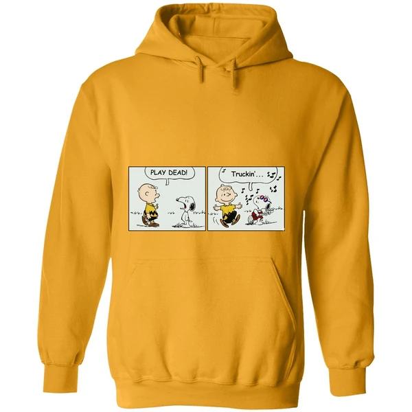 Snoopy Play Dead Charlie Brown Truckin Hoodie