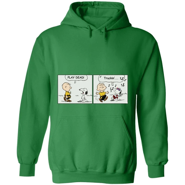 Snoopy Play Dead Charlie Brown Truckin Hoodie - Image 2
