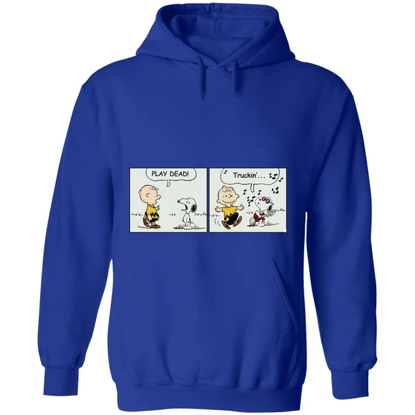 Snoopy Play Dead Charlie Brown Truckin Hoodie - Image 7
