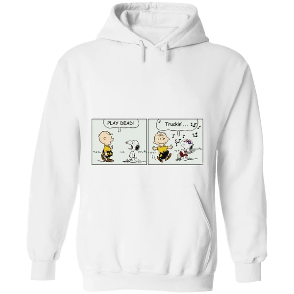 Snoopy Play Dead Charlie Brown Truckin Hoodie - Image 8