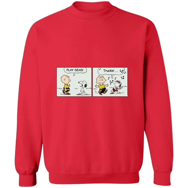 Snoopy Play Dead Charlie Brown Truckin Sweatshirt - Image 4