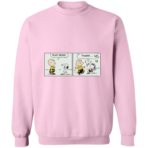 Snoopy Play Dead Charlie Brown Truckin Sweatshirt - Image 5