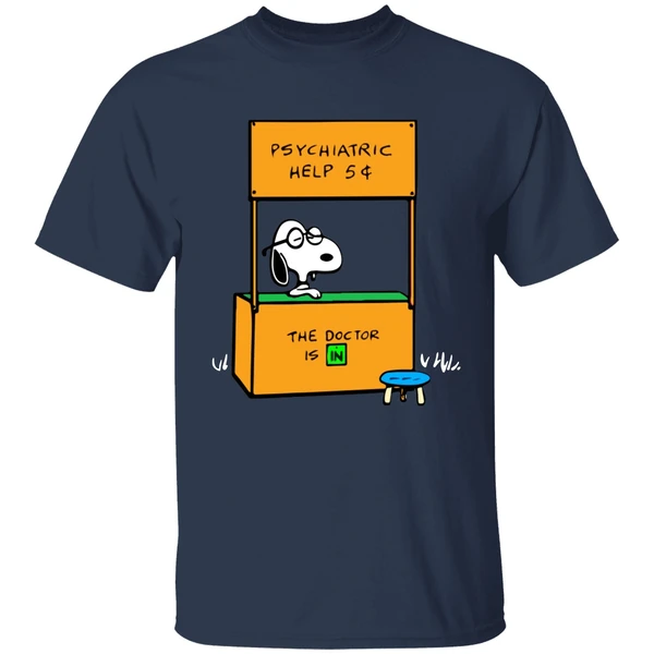 Snoopy Psychiatric Help The Doctor Is In Shirt - Image 4