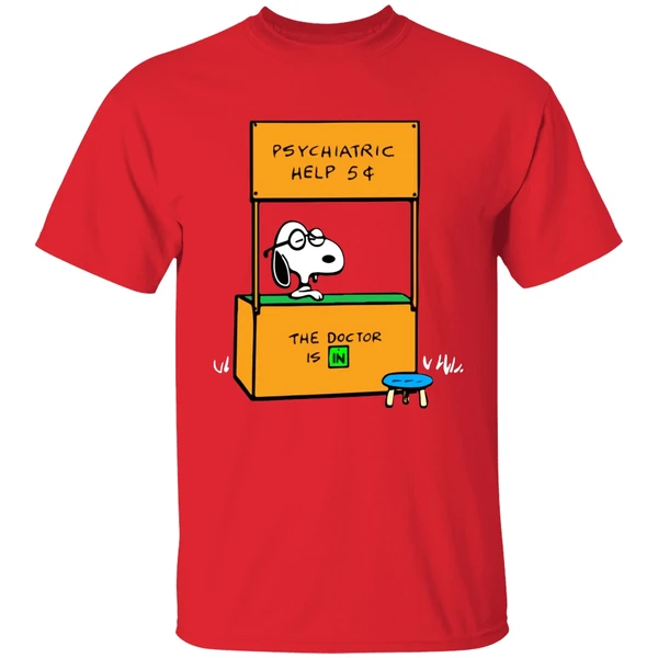 Snoopy Psychiatric Help The Doctor Is In Shirt - Image 6