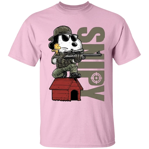 snoopy sniper shirt lightpink