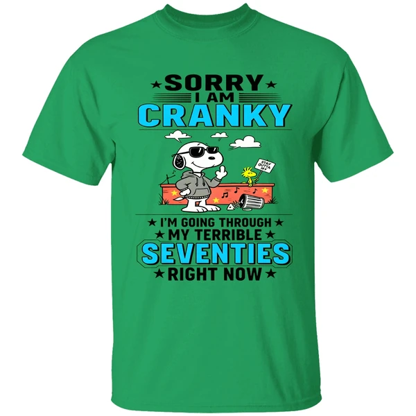 Snoopy Sorry I Am Cranky Stay Out Of It I'm Going Through My Terrible Seventies Shirt - Image 8