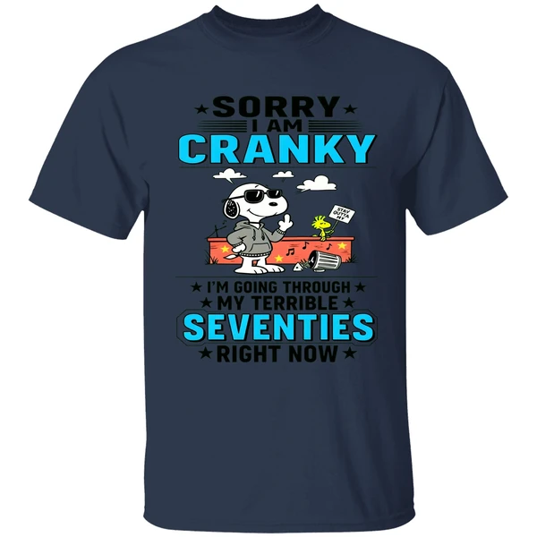 Snoopy Sorry I Am Cranky Stay Out Of It I'm Going Through My Terrible Seventies Shirt - Image 4