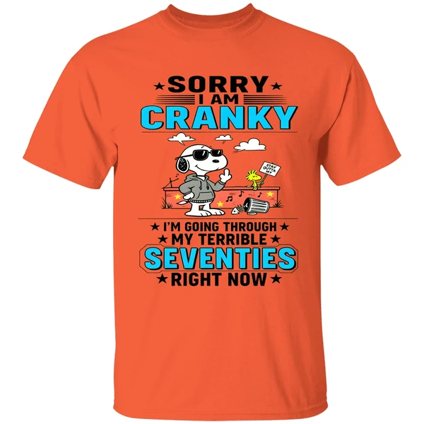 Snoopy Sorry I Am Cranky Stay Out Of It I'm Going Through My Terrible Seventies Shirt - Image 5