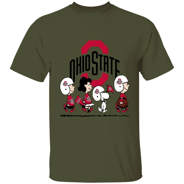 Snoopy The Peanuts Ohio State Buckeyes Shirt - Image 9