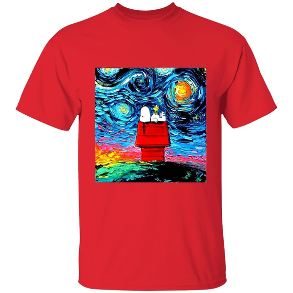 Snoopy Vincent Van Gogh Starry Shirt - Image 7